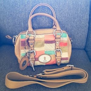 Vintage Fossil Maddox Patchwork handbag